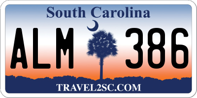 SC license plate ALM386