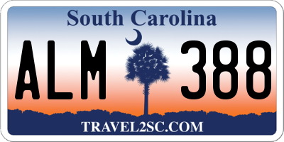 SC license plate ALM388