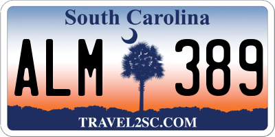SC license plate ALM389