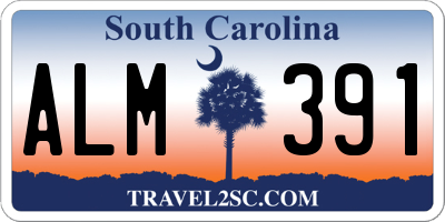 SC license plate ALM391