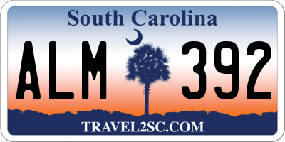 SC license plate ALM392