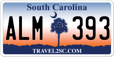 SC license plate ALM393