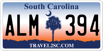 SC license plate ALM394