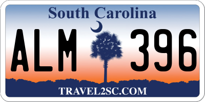 SC license plate ALM396