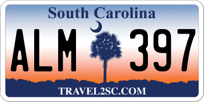 SC license plate ALM397