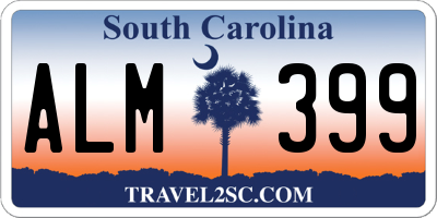 SC license plate ALM399