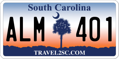 SC license plate ALM401