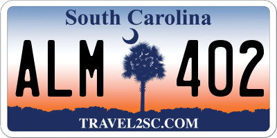 SC license plate ALM402