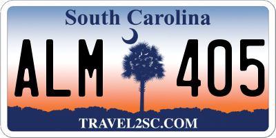 SC license plate ALM405
