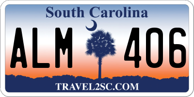 SC license plate ALM406