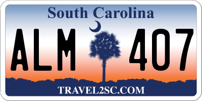 SC license plate ALM407