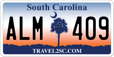 SC license plate ALM409
