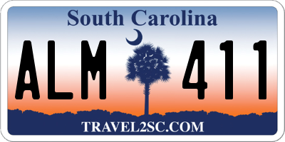 SC license plate ALM411