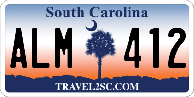 SC license plate ALM412