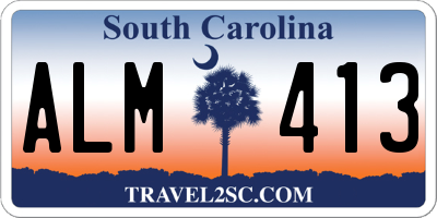 SC license plate ALM413