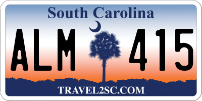 SC license plate ALM415