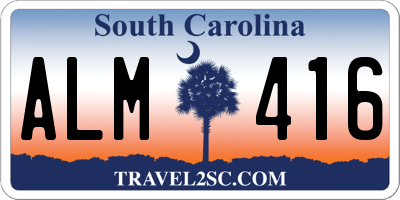SC license plate ALM416