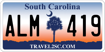 SC license plate ALM419