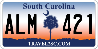 SC license plate ALM421