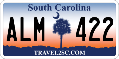 SC license plate ALM422