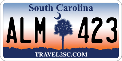 SC license plate ALM423