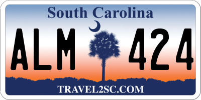 SC license plate ALM424