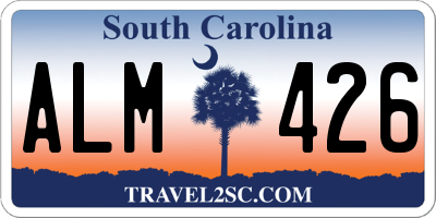 SC license plate ALM426