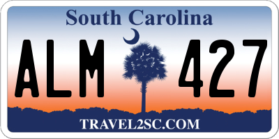 SC license plate ALM427