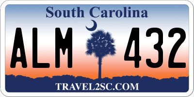 SC license plate ALM432