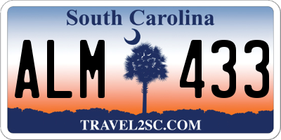 SC license plate ALM433