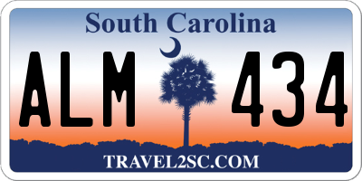 SC license plate ALM434