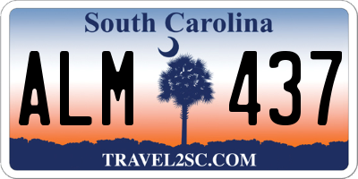 SC license plate ALM437