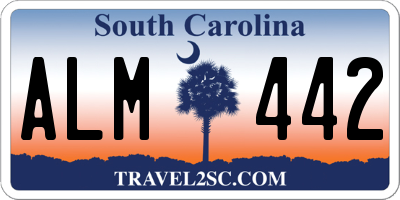 SC license plate ALM442