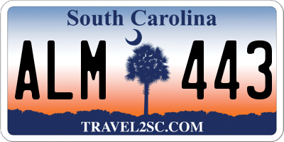 SC license plate ALM443