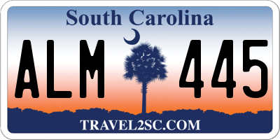 SC license plate ALM445