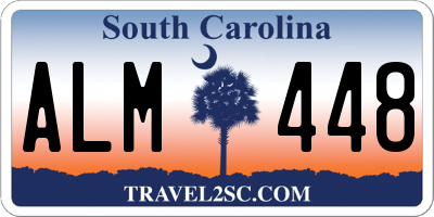 SC license plate ALM448