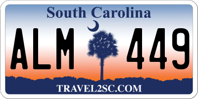 SC license plate ALM449