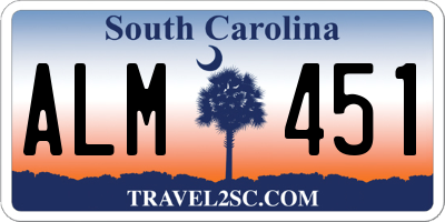 SC license plate ALM451