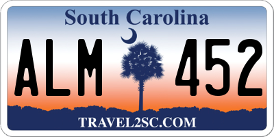 SC license plate ALM452