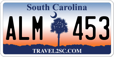 SC license plate ALM453