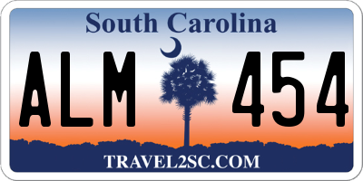 SC license plate ALM454