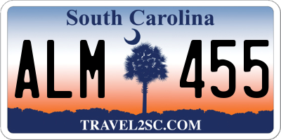 SC license plate ALM455