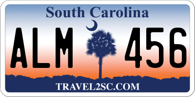 SC license plate ALM456