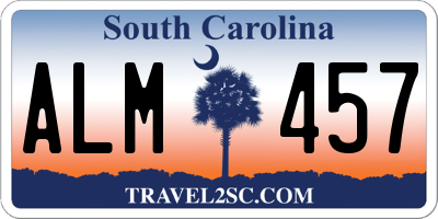 SC license plate ALM457