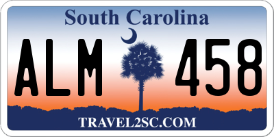 SC license plate ALM458