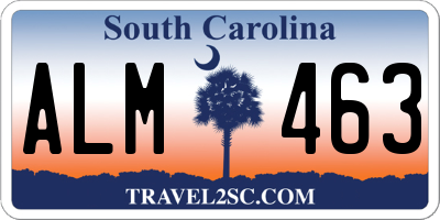 SC license plate ALM463