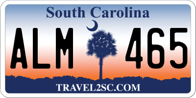 SC license plate ALM465