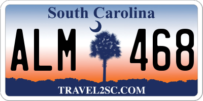 SC license plate ALM468