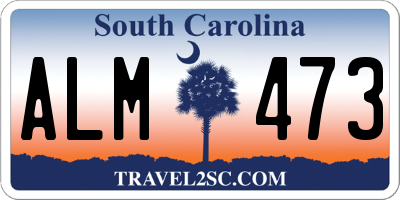 SC license plate ALM473