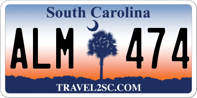 SC license plate ALM474